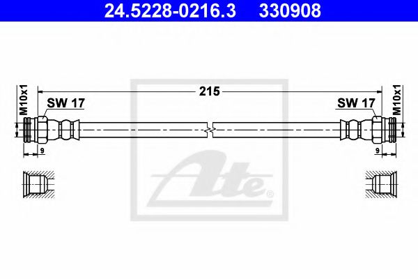 Тормозной шланг ATE 24.5228-0216.3