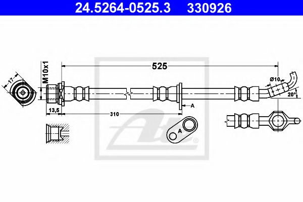 Тормозной шланг ATE 24.5264-0525.3