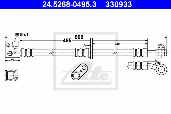 Тормозной шланг ATE 24.5268-0495.3