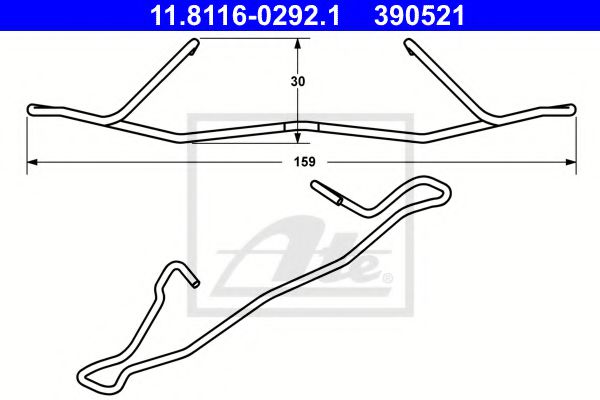 Пружина, тормозной суппорт ATE 11.8116-0292.1