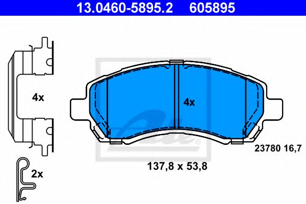 Тормозные колодки ATE 13.0460-5895.2