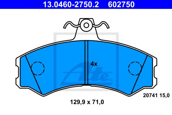 Тормозные колодки ATE 13.0460-2750.2