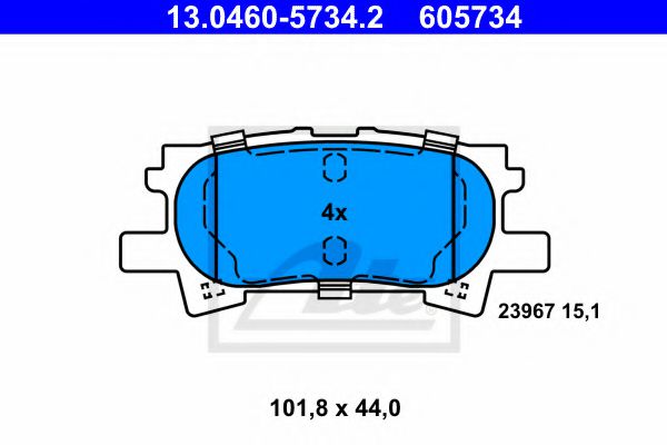 Тормозные колодки ATE 13.0460-5734.2