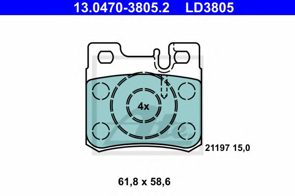 Тормозные колодки ATE 13.0470-3805.2