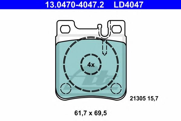 Тормозные колодки ATE 13.0470-4047.2