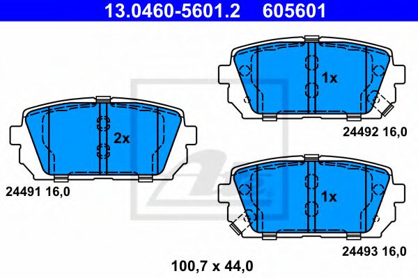 Тормозные колодки ATE 13.0460-5601.2