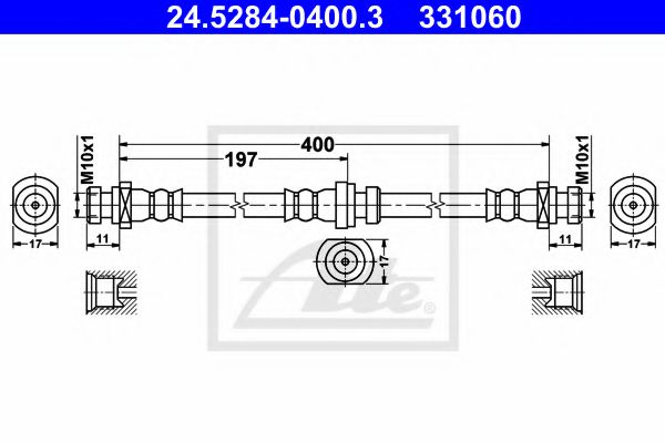 Тормозной шланг ATE 24.5284-0400.3