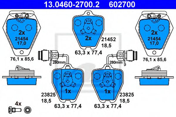 Тормозные колодки ATE 13.0460-2700.2