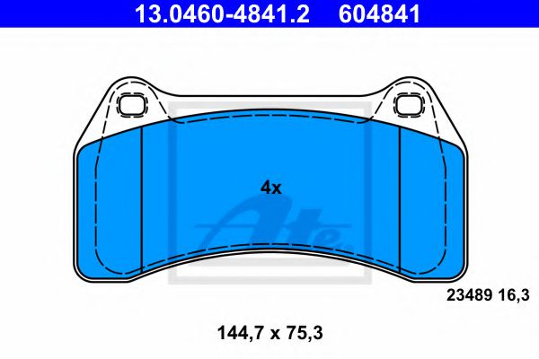 Тормозные колодки ATE 13.0460-4841.2