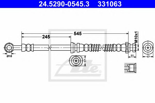 Тормозной шланг ATE 24.5290-0545.3