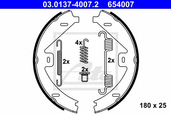 Тормозные колодки барабанные ATE 03.0137-4007.2