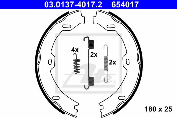 Тормозные колодки барабанные ATE 03.0137-4017.2