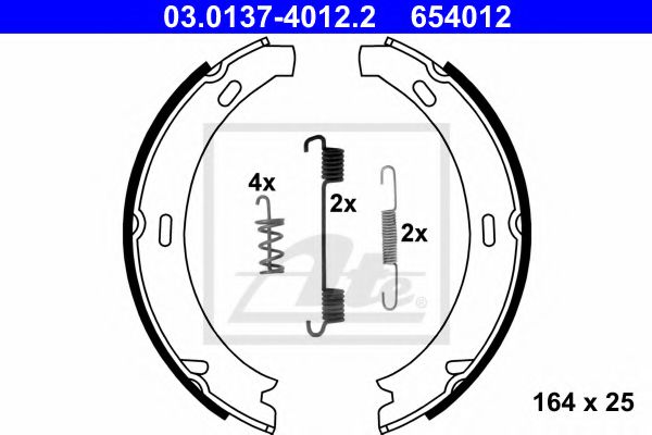 Тормозные колодки барабанные ATE 03.0137-4012.2