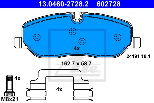Тормозные колодки ATE 13.0460-2728.2