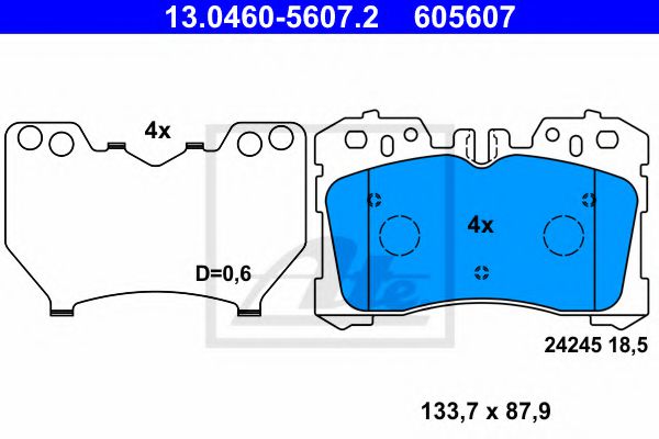 Тормозные колодки ATE 13.0460-5607.2