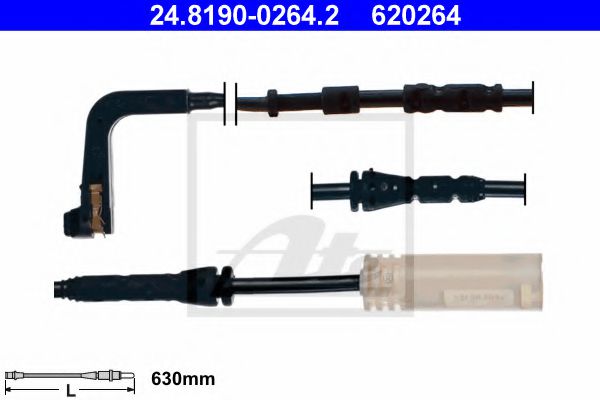 Датчик износа тормозных колодок ATE 24.8190-0264.2