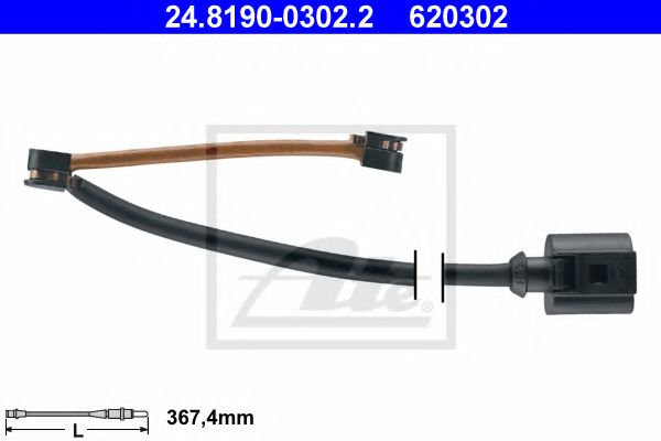 Датчик износа тормозных колодок ATE 24.8190-0302.2