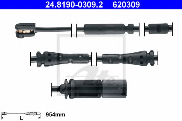Датчик износа тормозных колодок ATE 24.8190-0309.2