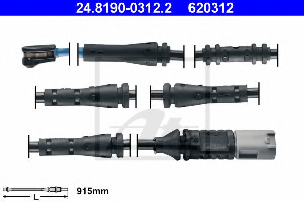 Датчик износа тормозных колодок ATE 24.8190-0312.2