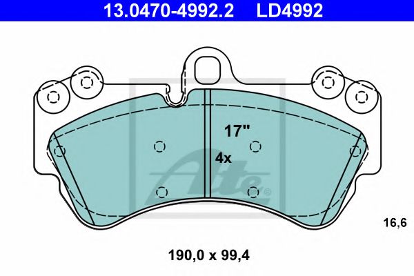Тормозные колодки ATE 13.0470-4992.2