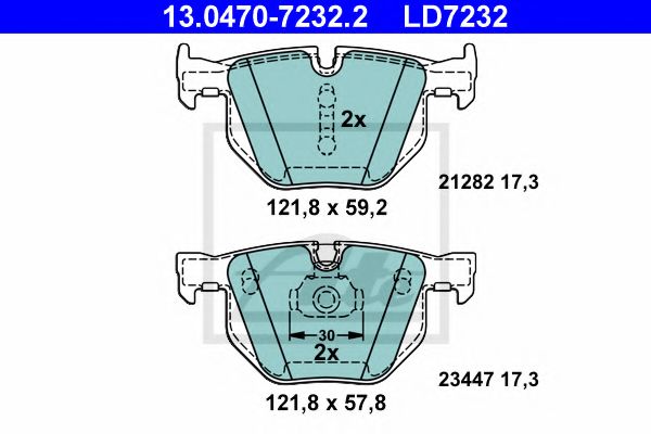 Тормозные колодки ATE 13.0470-7232.2