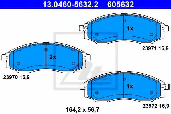 Тормозные колодки ATE 13.0460-5632.2