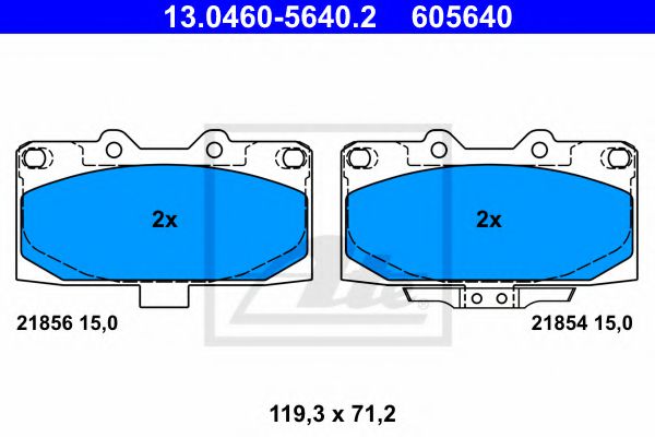 Тормозные колодки ATE 13.0460-5640.2