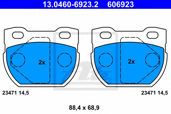 Тормозные колодки ATE 13.0460-6923.2