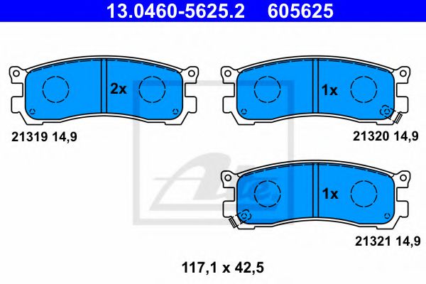 Тормозные колодки ATE 13.0460-5625.2