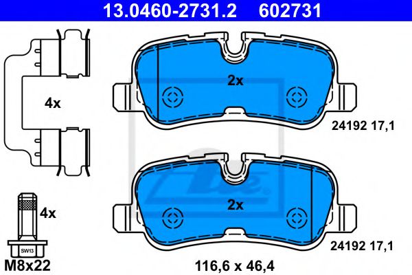Тормозные колодки ATE 13.0460-2731.2