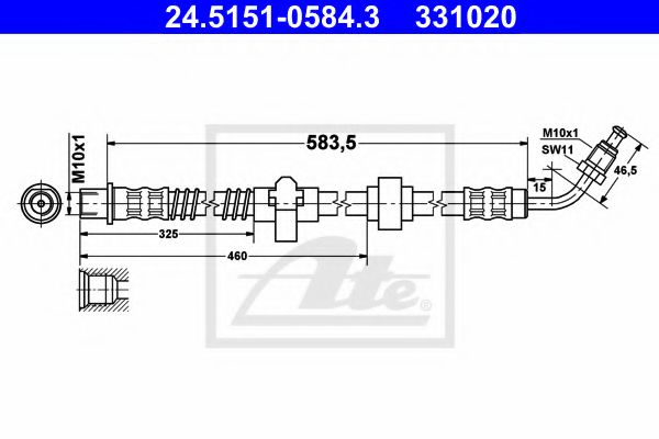 Тормозной шланг ATE 24.5151-0584.3