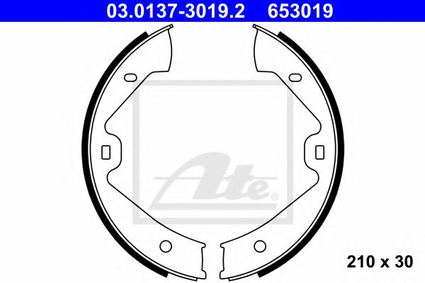Тормозные колодки барабанные ATE 03.0137-3019.2