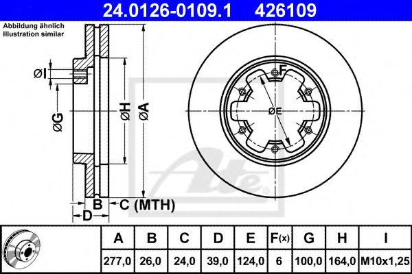 Тормозной диск ATE 24.0126-0109.1