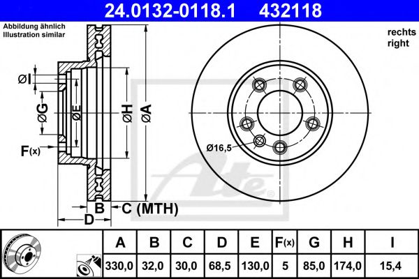 Тормозной диск ATE 24.0132-0118.1
