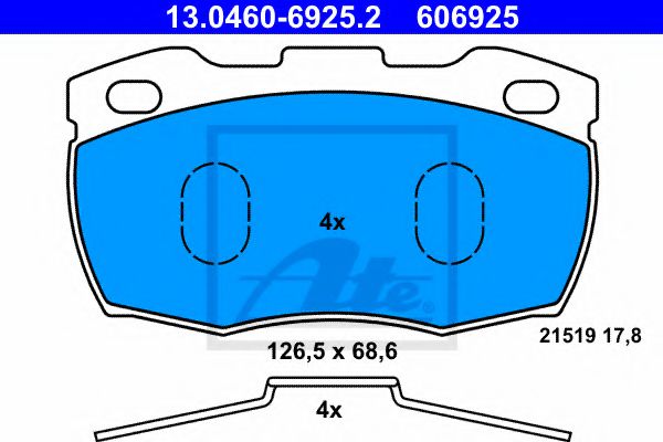 Тормозные колодки ATE 13.0460-6925.2