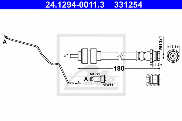 Тормозной шланг ATE 24.1294-0011.3
