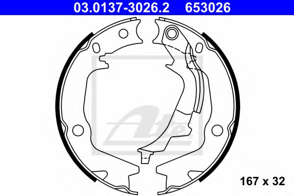 Тормозные колодки барабанные ATE 03.0137-3026.2