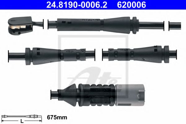 Датчик износа тормозных колодок ATE 24.8190-0006.2