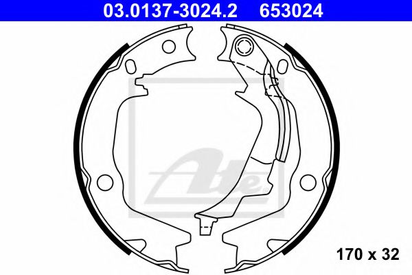 Тормозные колодки барабанные ATE 03.0137-3024.2