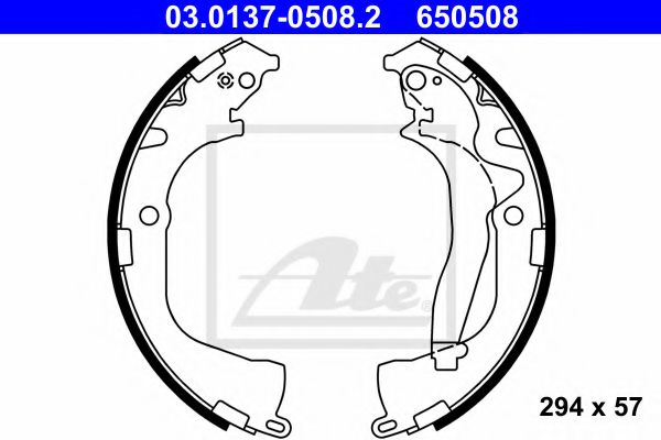 Тормозные колодки барабанные ATE 03.0137-0508.2