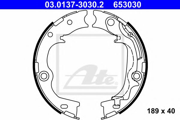 Тормозные колодки барабанные ATE 03.0137-3030.2