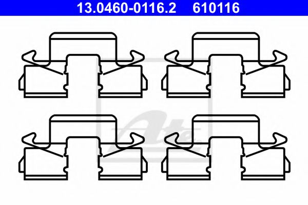 Скобы тормозных колодок ATE 13.0460-0116.2