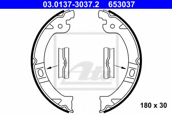 Тормозные колодки барабанные ATE 03.0137-3037.2