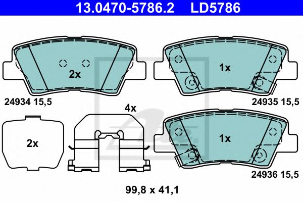 Тормозные колодки ATE 13.0470-5786.2