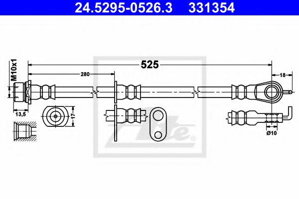 Тормозной шланг ATE 24.5295-0526.3