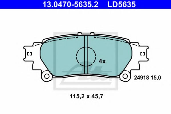 Тормозные колодки ATE 13.0470-5635.2