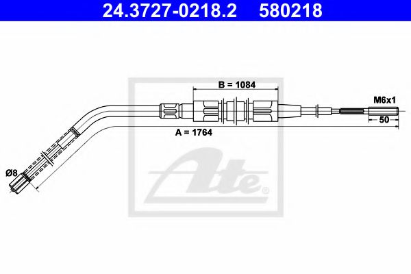 Трос ручного тормоза ATE 24.3727-0218.2