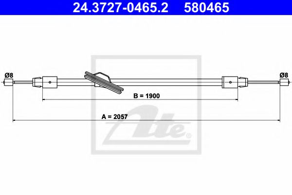 Трос ручного тормоза ATE 24.3727-0465.2