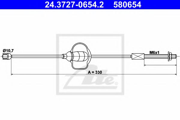 Трос ручного тормоза ATE 24.3727-0654.2