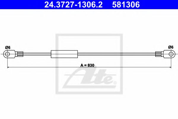 Трос ручного тормоза ATE 24.3727-1306.2